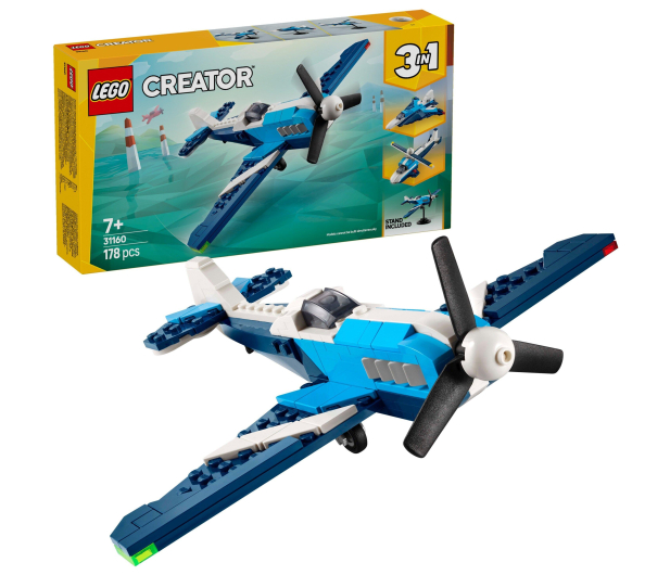 LEGO Creator 3 w 1 31160 Statek powietrzny: samolot wyścigowy - 1284263 - zdjęcie